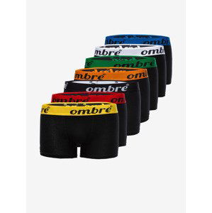 Ombre Clothing Boxerky 7 ks Čierna