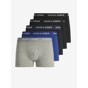 Jack & Jones Basic Boxerky 5 ks Čierna