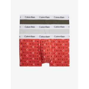 Calvin Klein Boxerky 3 ks Červená