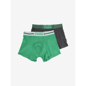 Puma Placed Logo Boxerky 2 ks Čierna Zelená