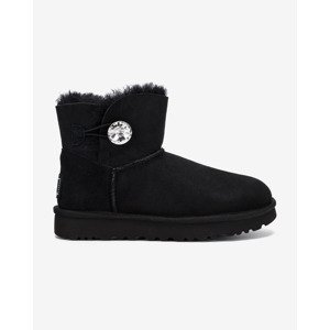 UGG Mini Bailey Button Bling Snehule Čierna