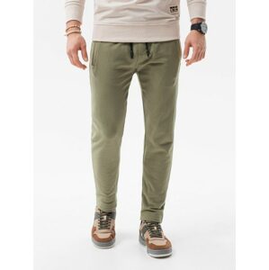 Pohodlné tepláky v khaki farbe P946