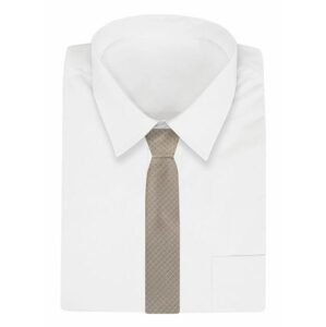 Elegantná béžová kravata s jemnou textúrou