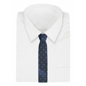 Tmavomodrá pánska kravata s decentným vzorom