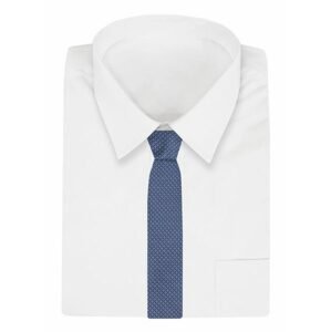 Vzorovaná pánska kravata v modrej farbe
