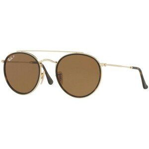 Ray-Ban Round Double Bridge RB3647N 001/57 Polarized - ONE SIZE (51)