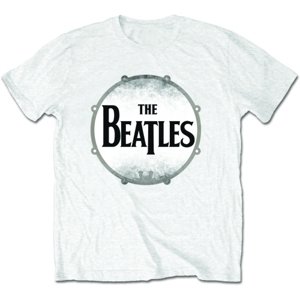 The Beatles tričko Drum Skin Biela S