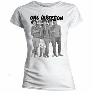 One Direction tričko Group Standing Black & White Biela S