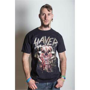 Slayer tričko Skull Clench Čierna M