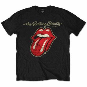 The Rolling Stones tričko Plastered Tongue Čierna S