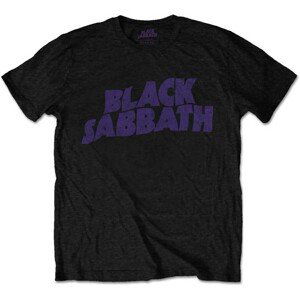 Black Sabbath tričko Wavy Logo Vintage Čierna 3XL