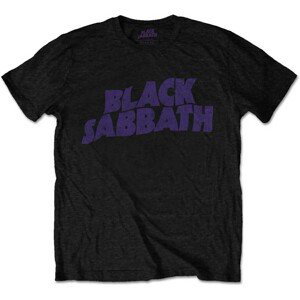 Black Sabbath tričko Wavy Logo Vintage Čierna M