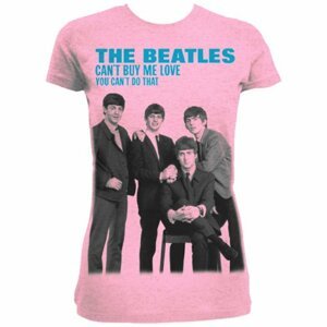 The Beatles tričko You can't buy me love Ružová S