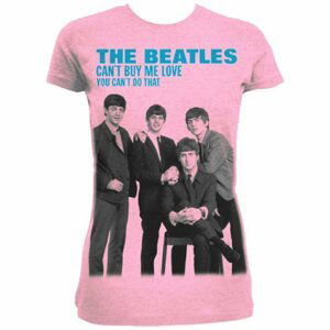 The Beatles tričko You can't buy me love Ružová M