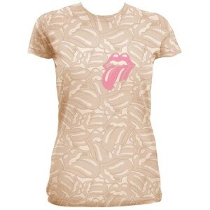 The Rolling Stones tričko Tongues All Over Natural L