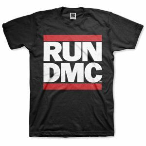 Run-DMC tričko Logo Čierna XL