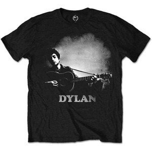 Bob Dylan tričko Guitar & Logo Čierna M
