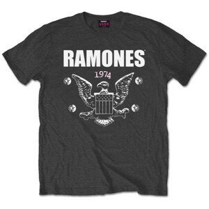 Ramones tričko 1974 Eagle Šedá XL