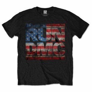 Run-DMC tričko Americana Logo Čierna XL