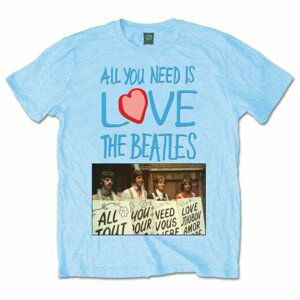 The Beatles tričko All you need is love Play Cards Modrá M