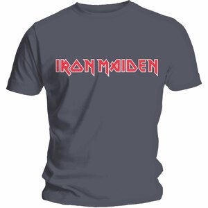 Iron Maiden tričko Classic Logo Šedá XL