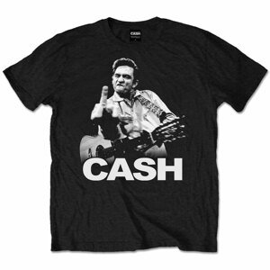 Johnny Cash tričko Finger Čierna M