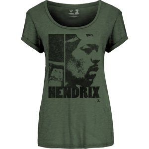 Jimi Hendrix tričko Let Me Live Zelená XXL