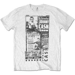 Johnny Cash tričko The Fabulous Show Biela XXL