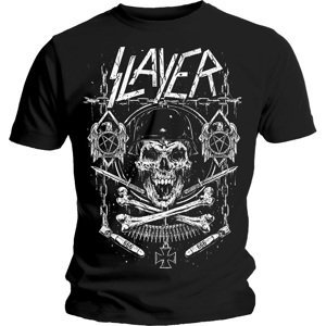Slayer tričko Skull & Bones Revised Čierna XXL