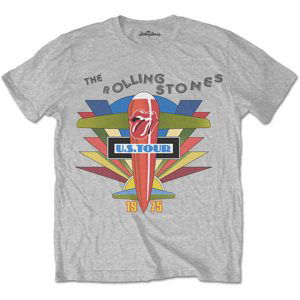 The Rolling Stones tričko Retro US Tour 1975 Šedá XXL