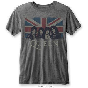 Queen tričko Vintage Union Jack Šedá XL