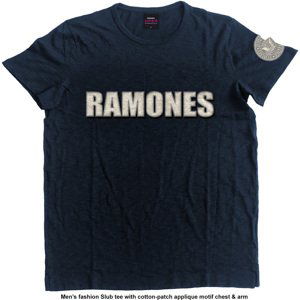 Ramones tričko Logo & Presidential Seal Modrá S