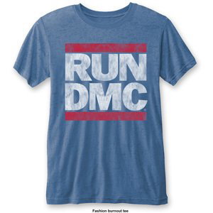 Run-DMC tričko Vintage Logo Modrá L