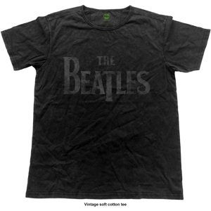 The Beatles tričko Vintage Logo Čierna S