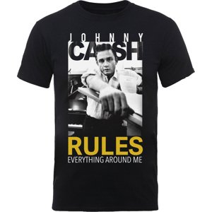 Johnny Cash tričko Rules Everything Čierna L