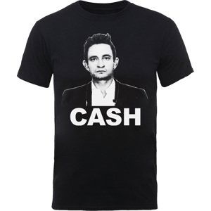 Johnny Cash tričko Straight Stare Čierna M