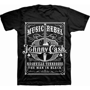 Johnny Cash tričko Music Rebel Čierna L