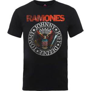Ramones tričko Vintage Eagle Seal Čierna M
