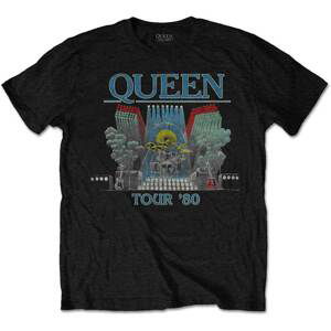 Queen tričko Tour '80 Čierna M