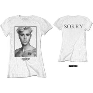 Justin Bieber tričko Sorry Ladies Biela S