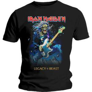 Iron Maiden tričko Eddie on Bass Čierna L