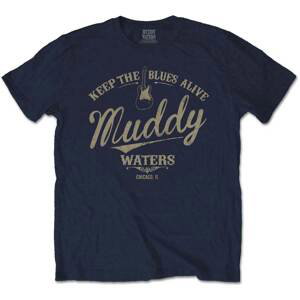 Muddy Waters tričko Keep The Blues Alive Modrá S
