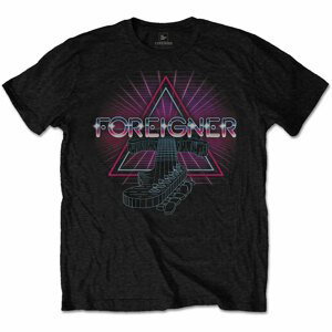 Foreigner tričko Neon Guitar Čierna XL