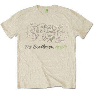 The Beatles tričko Outline Faces on Apple Natural XL