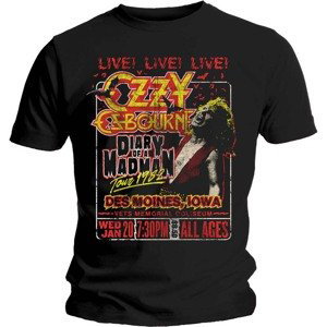 Ozzy Osbourne tričko Diary of a Madman Tour Čierna M