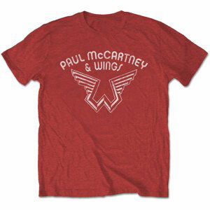 Paul McCartney tričko Wings Logo Červená M