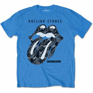 The Rolling Stones tričko Steel Wheels Modrá XXL