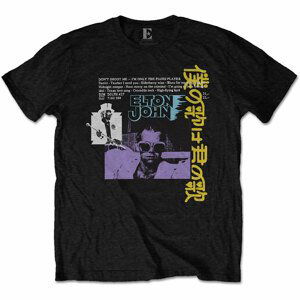 Elton John tričko Japanese Single Čierna XL