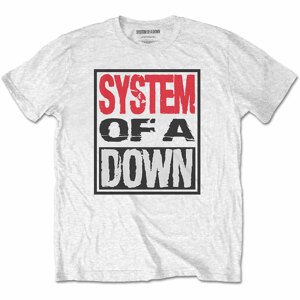 System of a Down tričko Triple Stack Box Biela S