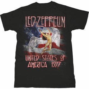 Led Zeppelin tričko Stars N' Stripes USA '77. Čierna XXL